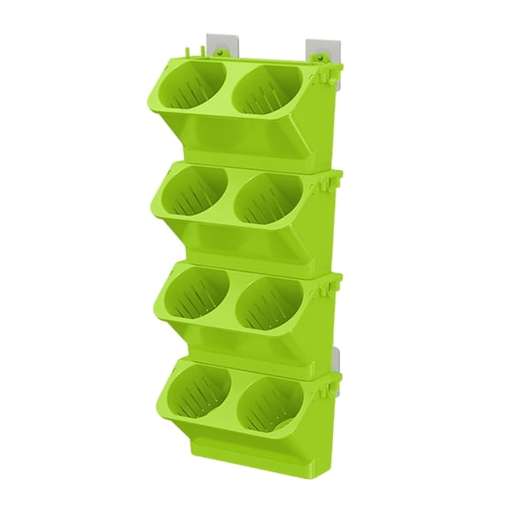 KUFptva Set of 8 Wall Mounted Flower Pots Efficient Planting Tool for Balcony Flower Vegetable Growing Succulents Wall Planter