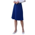 thumbnail image 4 of INSPIRE CHIC Women's Solid Flare Skirt High Waist Casual Work A-Line Midi Skirt S Royal Blue, 4 of 5
