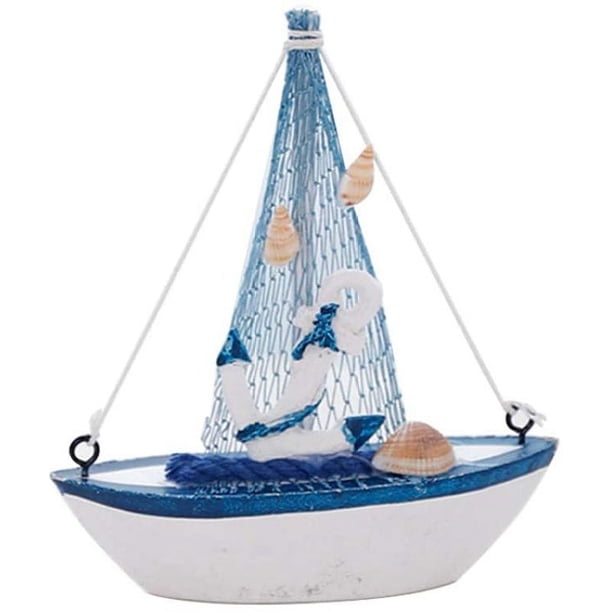 Objetos de colección con estilo playero, regalos perfectos para los amantes de los adornos con diseño náutico, decoraciones con temática oceánica de estilo mediterráneo, decoraciones de veleros en