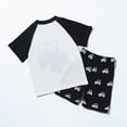 thumbnail image 4 of HCNTES Toddler Baby Boy Summer Clothes Set Kid Outfits Short Sleeves T-Shirt Tops + Shorts Cute Outfits Set For Kids 2t 3t 4t 5t 6t 7t 8t 9t(G-Blue,6-7 Years), 4 of 9