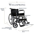 thumbnail image 2 of Silla De Ruedas Premium Plegable y Ligera Asiento De 20 Pulgadas Wellspring, 2 of 9