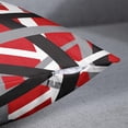 thumbnail image 3 of Set of 2 Throw Pillow Cover Red Black Stripes Grey White Design Retro Decorative Pillow Case Striped Home Decor Rectangle 12x20 Inch Cushion Pillowcase, 3 of 6