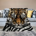 thumbnail image 2 of Orinice Throw Blanket Flannel Plush Blanket for Bed Couch Sofa Chair Aesthetic Cute Soft Warm for Girls Women Leopard Cheetah Cow Tiger-Yellow Cheetah 50x60in, 2 of 6