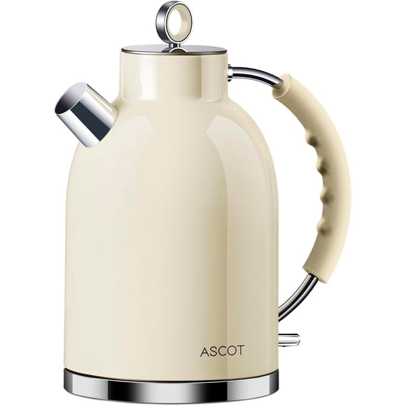 Hervidor eléctrico ASCOT de 1,5 L y 1500 W de acero inoxidable color crema