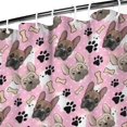 thumbnail image 3 of French Bulldog Cute Bone Paw Print Shower Curtain 36"x72" ,Bathroom Decorative Shower Curtains Set with 12 Hooks,Modern Waterproof Washable Shower Curtain, 3 of 6