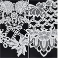 thumbnail image 3 of Parche de cuello con apliques de escote de 4 estilos, bordado de encaje floral, adorno de tela para mujer, cuello falso ahuecado blanco, chal desmontable, capa, parche para ropa, 3 of 9