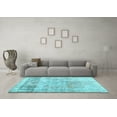 thumbnail image 3 of Ahgly Company Indoor Rectangle Abstract Light Blue Contemporary Area Rugs, 3' x 5', 3 of 4