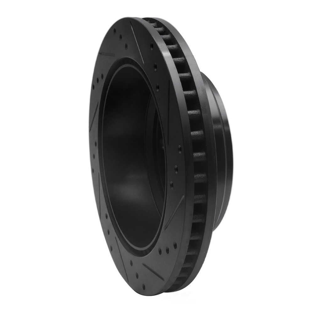 Dynamic Friction Company 633-54208L DFC Brake Rotor - Drilled And Slotted - Black