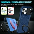 thumbnail image 7 of Case for iPhone 17 Pro, with Sliding Camera Cover & Ring Kickstand, Military Grade Drop Protective Hybrid Shockproof Anti-fall Phone Case Cover for iPhone 17 Pro, Royalblue, 7 of 7