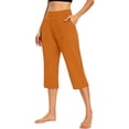 thumbnail image 5 of Yangnuo Women High Waist Stretch Golf Capri Pants Breathable Lightweight Multi Occasion Yoga Work Casual Cropped Pants With Side Pockets, 5 of 5