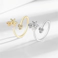 thumbnail image 4 of Firefly Moonstone Open Statement Rings for Women Minimalist Bee Wrap Finger Band Rhinestone Honeycomb Delicate Stacking Ring Bands Jewelry Adjustable, 4 of 7