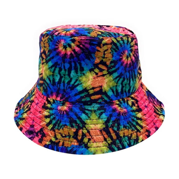 Empire Cove Tie Dye Crumple Reversible Bucket Hat Fisherman Cap Women Men Fuchsia