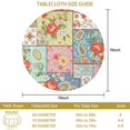 thumbnail image 3 of Pioneer Flower Floral Print Pattern Round Tablecloth 60 X 60 Inch, Wrinkle Resistant Wipeable Table Cloth for Kitchen Dining Picnic Patio Party, 3 of 6