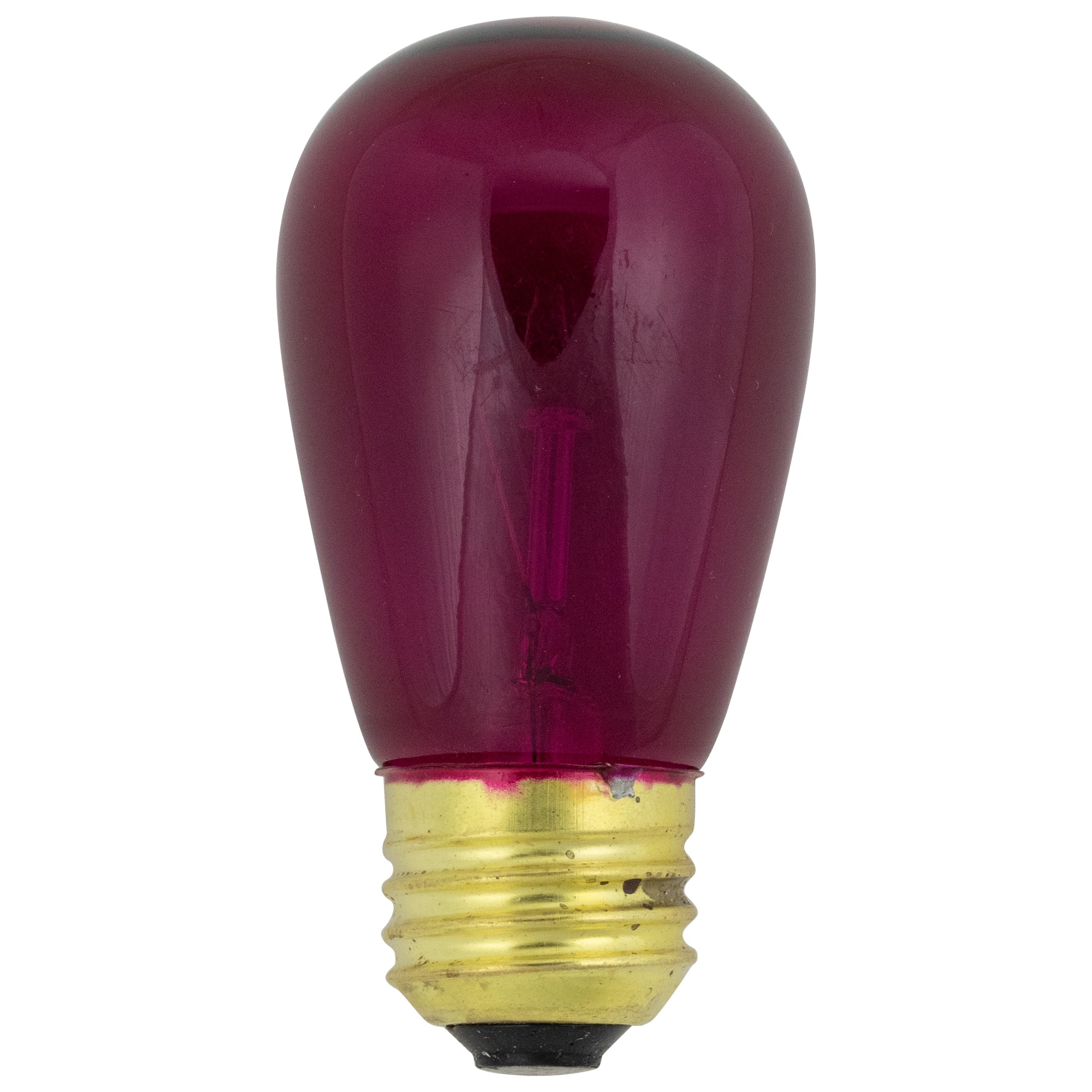 Northlight Transparent Incandescent S14 Edison Style Christmas Replacement Bulbs - Purple - Pack of