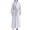 Grey, variant on Homgro Women's Terry Cloth Robe Winter Cozy Long Sleeve V Neck Shawl Collar Plush Long Bathrobe House Full Length Warm Kimono Shower SPA Hotel Hot Tub Maxi Bath Robe with Pocket Blue Medium