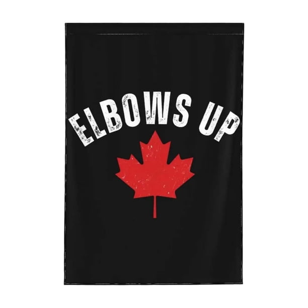 Bandera Del Jardín de Bienvenida Codo Arriba Bandera Del Jardín Canadiense de Doble Cara Fuerte Logotipo Del Patio Canadiense Libre sin Poste de Bandera
