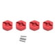 thumbnail image 1 of Vogacara Paquete de 4 acopladores hexagonales de 12mm, Control remoto, modelo de coche, piezas de mejora, suministros de repuesto para Wltoys 12428 12423 Kits de construcción modelo Rojo Vogacara FN010006-02, 1 of 6