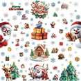 thumbnail image 3 of 6-Sheet Christmas Window Clings - 3D Double-Sided Static Stickers with Snowman, Santa, Snowflake & Tree Designs for Glass Windows & Mirrors (Multicolor), 3 of 8