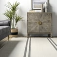 thumbnail image 2 of Rugs USA Elowen Double Striped Wool Area Rug, 8' 6" x 11' 6", Elowen Ivory, 2 of 9