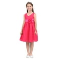 thumbnail image 5 of Haitryli Flower Girl Dress for Kids Sleeveless V-Neckline Bridesmaid Wedding Party Dresses Formal Rose 12, 5 of 7