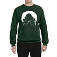 thumbnail image 2 of Wild Bobby, Office Dwight Glasses Face Silhouette Funny Schrute, Pop Culture, Unisex Crewneck Graphic Sweatshirt, Forest Green, Small, 2 of 4
