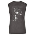 thumbnail image 5 of Babysbule Womens Tank Tops Summer Women Floral Printing Tank Fit Round-Neck Sleeveless Block Shirts Tunic Tee Tops, 5 of 6