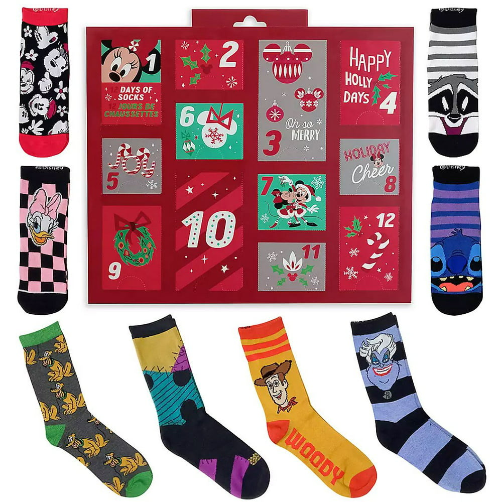 Disney 2020 Holiday Advent Sock Calendar for Women [Ladies' Shoe Size