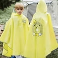 thumbnail image 2 of SXcggal Children's Raincoat Hidden Backpack Riding Rainwear Cartoon Print Long Medium Sized Children's School Poncho Lightweight Comfortable Casual Children Raincoat, 2 of 4