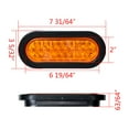 thumbnail image 4 of Astra Depot 4pcs Amber 24-LED 6" Oval Oblong Turn Signal Light Cargo Semi Trailer Container Tractor Truck Bus Lorries 12V, 4 of 8