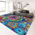 thumbnail image 4 of Graffiti Area Rug Teen Boys Girls Carpet Mandala Pattern 3D Printed Large Carpet Living Room Bedroom Decor Mat Home Non-Slip Floor Polyester Rug 3x5ft, 4 of 8