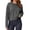 Dark Grey, variant on PINSPARK Oversized Crewneck Sweatshirts Women Long Sleeve Cropped Pullover Sweat Shirts Lightweight Workout Crop Top Fall Travel