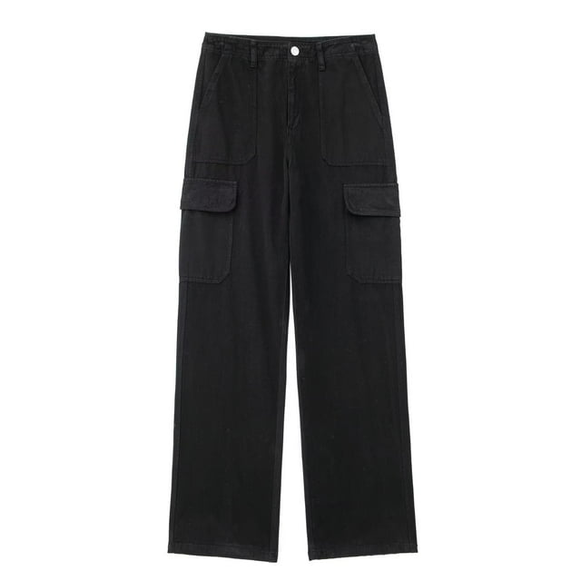 Timegard Pants for Women Straight Leg Solid Color Cargo Pants Lounge Pants with Pockets Fall Outdoor