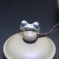 thumbnail image 2 of Frog Rings,Personalized Open Adjustable couples rings,Cute Animal wedding bands for women, 2 of 8