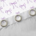 thumbnail image 4 of Erosebridal Cute Bows Bowtie Curtains Pack of 2 (42x84 Each) For Kids,Cartoon Bowknot Print Curtains Blackout,Purple White, 4 of 7