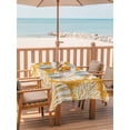 thumbnail image 2 of Outdoor Tablecloth with Umbrella Hole for Patio/Picnic/Party/Camping, Orange Conch Coastal Waterproof Table Cloth Rectangle Table Cover Washable, Nautical Summer Starfish Shell Coral (54"x 80"), 2 of 9