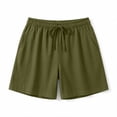 thumbnail image 6 of Delayuji Women's Short Solid Color Loose Breathable Elastic Tie Up Cotton Linen Shorts For Women Summer, 6 of 8