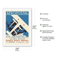 thumbnail image 2 of Aéropostale - Air Mail Service to Europe Africa America - Compagnie Générale Aéropostale - Vintage Airline Travel Poster by J. Besson c.1930 - Japanese Unryu Rice Paper Art Print 24 x 32 in, 2 of 4