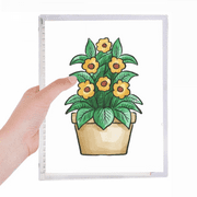 Potted Daisy Cartoon Notebook Loose Diary Refillable Journal Stationery
