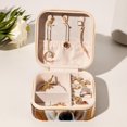 thumbnail image 6 of Kangaroo Travel Portable Square Jewelry Display Case: Storage Solution for Rings, Earrings, Necklaces, Bracelets, and More! Ideal for Girls and Women: Jewelry Stand, Display, and Box in One, 6 of 6