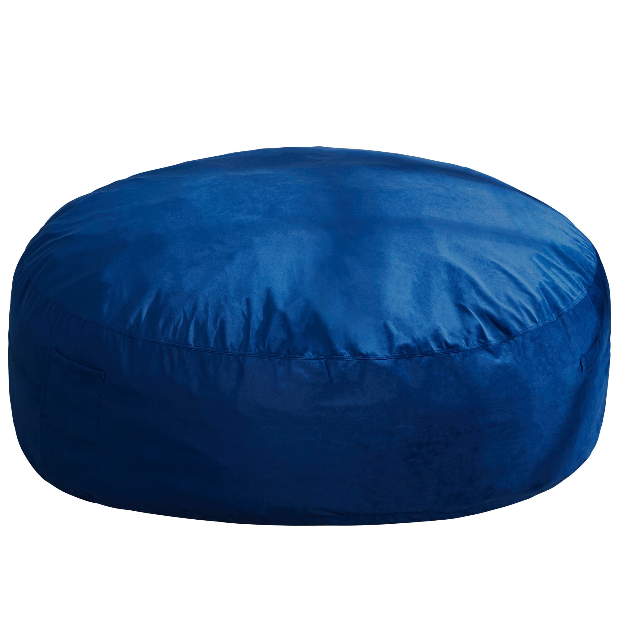 Hobestluk 6FT Bean Bag Chair Bean Bag Chairs for Adults Giant Bean Chairs with Velvet Cover, Memory Foam BeanBag Chair Fluffy BeanBag Chairs for Living Room, Bedroom- Blue (70" x 70" x 15")
