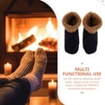 thumbnail image 3 of Worgeous house socks Winter Warm Plush Socks Simple Design Acrylic Non-Slip 1 Pair, 3 of 8