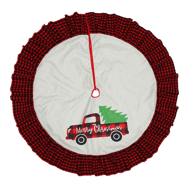 Decoración de falda de árbol de Navidad para decoraciones de falda de árbol de Navidad de fiesta de Feliz Navidad