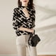 thumbnail image 2 of Suéter de lana con letras de otoño e invierno, suéter elegante con parte superior de jacquard de estilo occidental, suéter versátil con parte inferior ajustada, 2 of 6