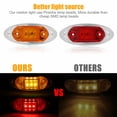 thumbnail image 2 of 10X Amber/Red Side Marker Clearance Trailer Truck RV LED Light Waterproof 12/24V, 2 of 9