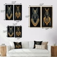 thumbnail image 4 of Designart "Graphic Anubis Iconic Egyptian Jackal God III" Egyptian Woman Wall Art Set Of 2 - Glam Gold Gallery Set For Office Decor, 4 of 6