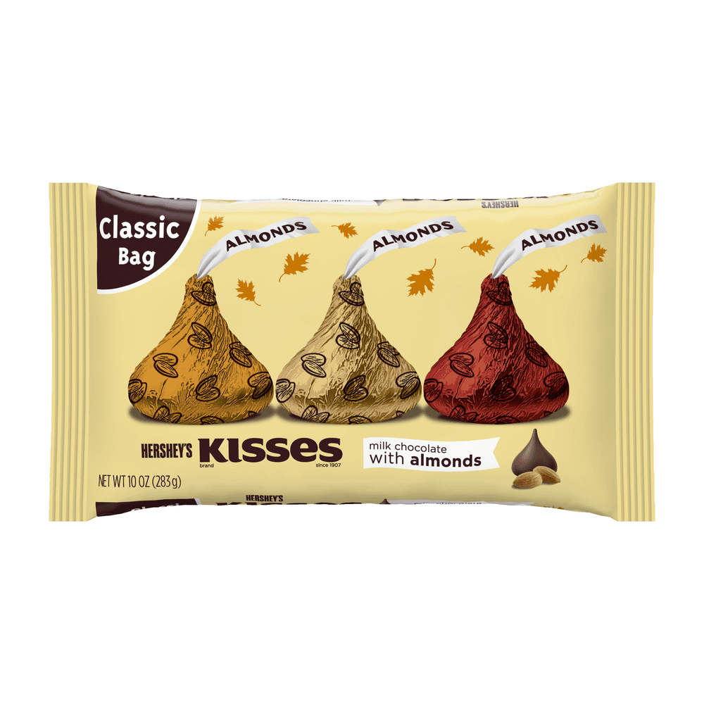 Hershey's Kisses Halloween Milk Chocolate with Almonds Classic Bag, 10