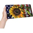 thumbnail image 3 of American Flag Sunflower Decorative Car Front,Metal Car Plate,License Plate,Vanity Tag,Aluminum Novelty License Plate for Men/Women/Boy/Girls Car 6×12 Inch, 3 of 8
