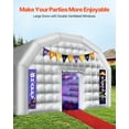thumbnail image 4 of VEVOR Inflatable Nightclub, 29.5 x 19.7 x 13.1 ft Inflatable Party Tent with 1100W Blower & Sandbag, Blow up Night Club with 2 Windows, Air Cube House for Event Birthday Wedding Party, White, 4 of 9