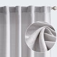 thumbnail image 1 of PinesC Grey Linen Textured Farmhouse Curtains 96 Inches Long for Living Room Bedroom Back Tab Rod Pocket Light Filtering Window Drapes 2 Panels, 1 of 5