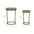 thumbnail image 2 of Sagebrook Home Modern Glam Set of 2 Iron and Glass Square Side Tables, Metal Finish - 16" x 16" x 23", 2 of 8